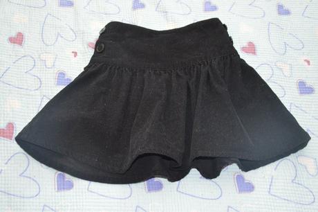 122 128 černá manšestrová sukně, evie angel,122