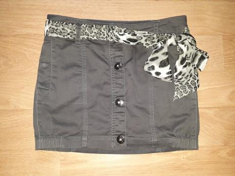 Sivá minisukňa so šatkovým opaskom melrose 32/34, otto,34