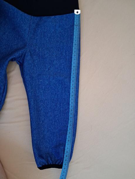 Jarní softshellové kalhoty, džínový vzhled, 92