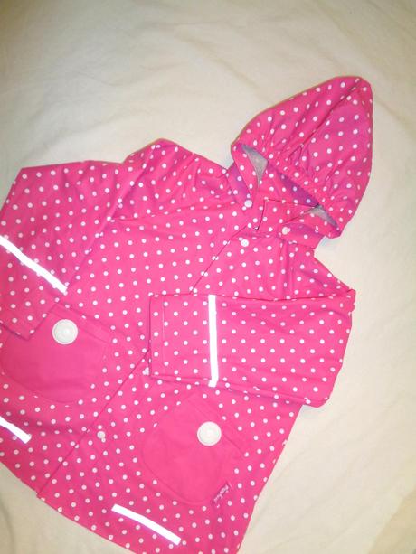 Luxusní růžová puntíkovaná  pláštěnka - kvalitní, playshoes,116