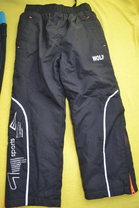 2x oteplené kalhoty softshellové,šusť.wolf,kugo, wolf,98
