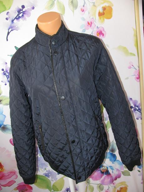 Dámská modrá, prošívaná přechodná bunda, s