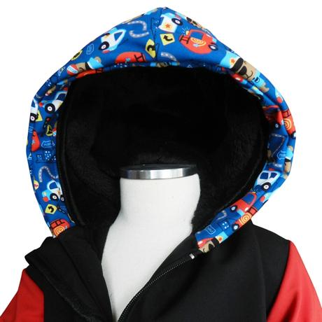 Softshellová kombinéza s fleecem a hřejivou kapucí, 80 - 116