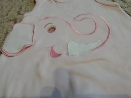 Překrásné dupačky se slonem-vel.56-62 top stav, 56