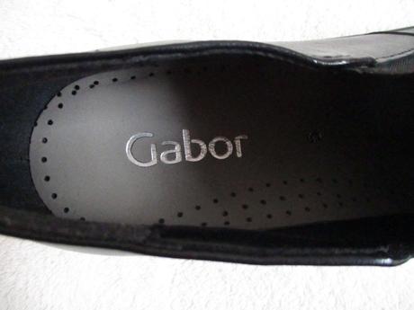 Dámské kožené polobotky černé gabor 39, gabor,39