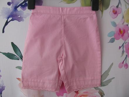 Plátěné růžové kraťasy s krajkou, adams,80