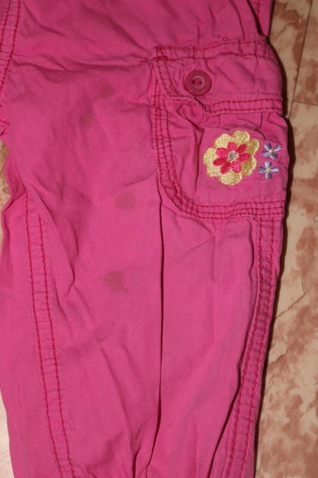 Plátěné kalhoty kytičky, okay,86