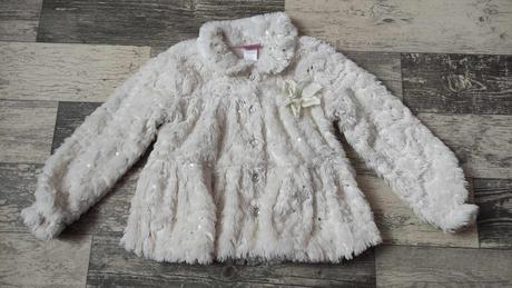 Kabátek chlupatý dívčí, 116