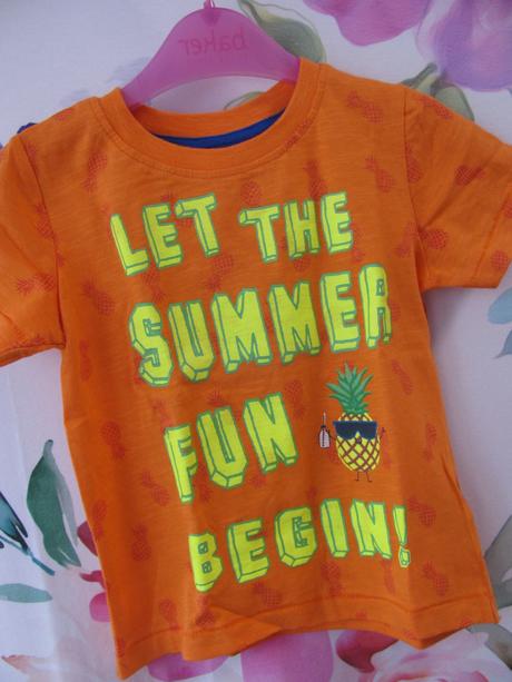 Krásné oranžové tričko s potiskem ananasů a nápis, st. bernard,86