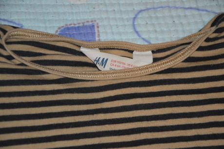 Bavlněné triko dl. rukáv nátělník dlouhý rukáv, h&m,110