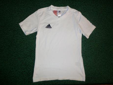 Bílé bavlněné tričko adidas 7/8 let, adidas,128