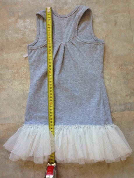 Bavlněné chic šaty tutu sukénka vel.86 - 92cm šedá, 86