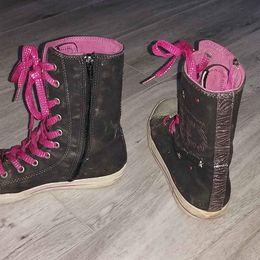 Dívčí mírně zateplené botky, vyšší, vel 35, 35