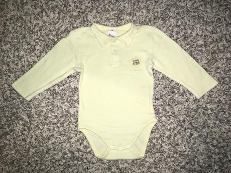 Sv.žluté bodýčko s límečkem dl.rukáv (vel.80), loana,80