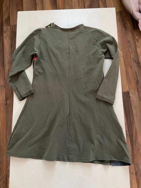 Khaki vintage šaty či tunika, vel cca s/m,měřte, u, s