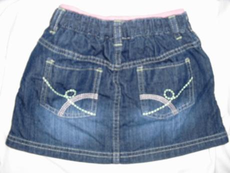 Nádherná riflová sukně s pružným nápletem, 92