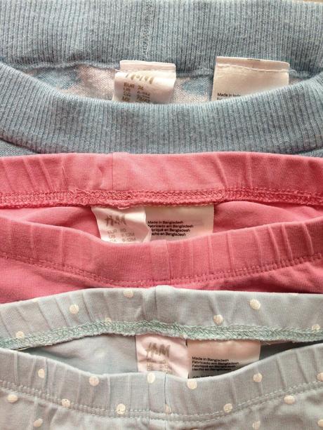 3ks legíny elasťáky značka h and m vel. 74 + 80cm , h&m,74