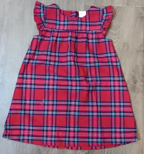 Kostkované vánoční šaty h&m, vel. 86 (12-18 měs), h&m,86