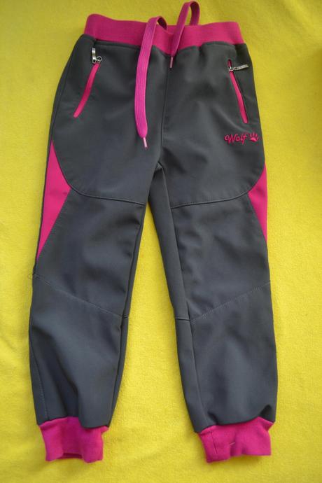 2x kalhoty v.98 softshellové wolf,sport. grace, wolf,98