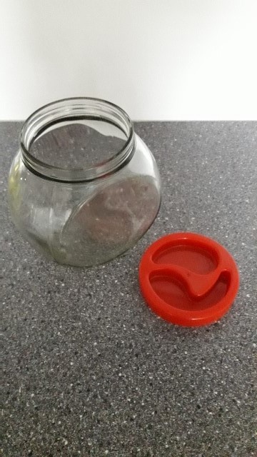 Skleněná dóza na potraviny,