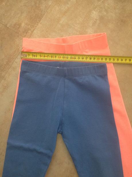 2ks 3/4 legíny next modrá oranžová 2-3roky 98cm, next,98