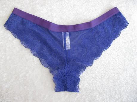 Dámské fialové krajkové kalhotky brazilky, george,m