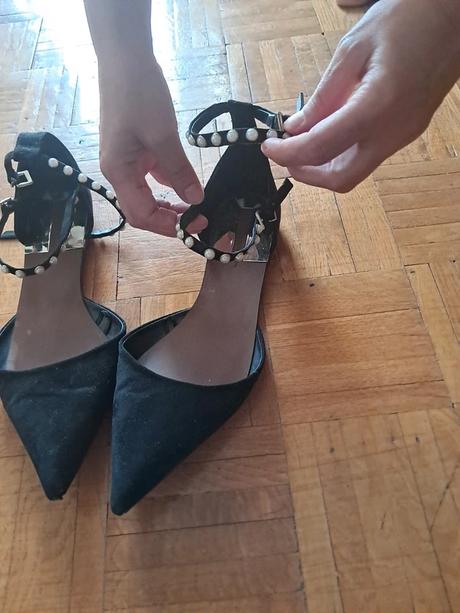 Sandálky s korálky, zara,41