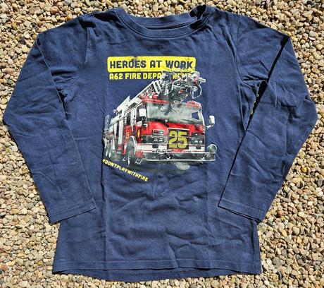 L308	chlapecké triko s dl. rukávem hasiči vel. 128, dopodopo,128