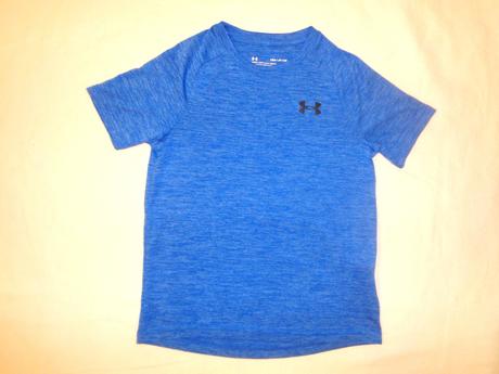 Krásné modré melírované funkční tričko 128-134, under armour,128