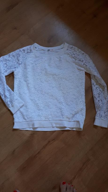 Dívčí kraječková mikina, h&m,146