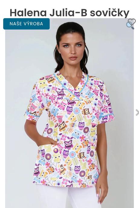 Zdravotnická halena bavlněná sovičky vel.xs, xs