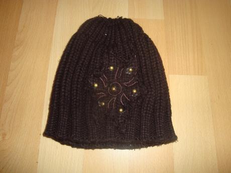 Čepice zimní pro děvčata - hnědá, 122