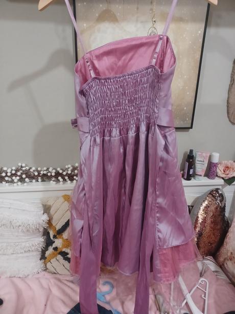 Růžové - lila sváteční příležitostní šaty s/m, s