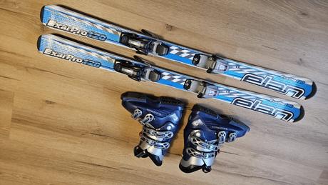 Set dětské sjezdové lyže elán 120 +boty salomon 23, elan,120-129 cm