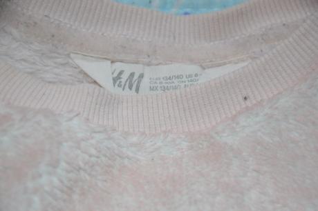 Koukavá chlupatková mikina mikinka s flitry, h&m,140