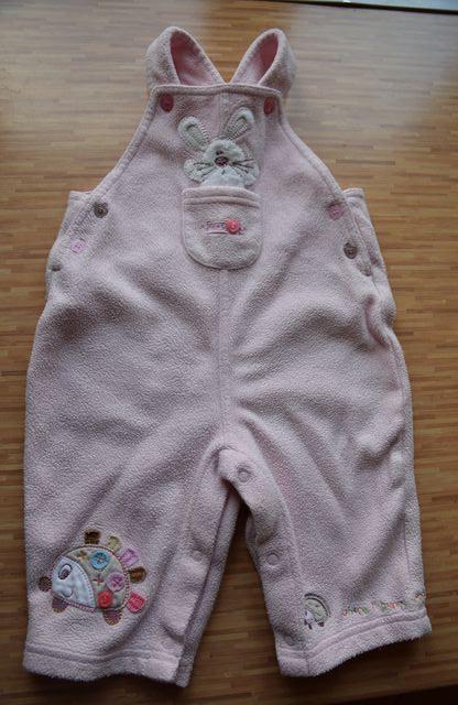 Růžové flísové lacláče/kalhoty vel.68, next,68