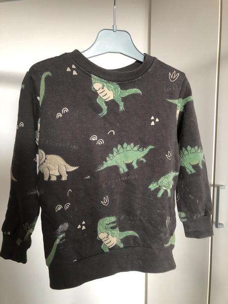 Šedá mikina s dinosaury, 92