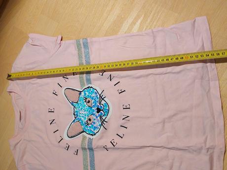 Tričko s kr. rukávem kočka, flitry f&f, f&f,152