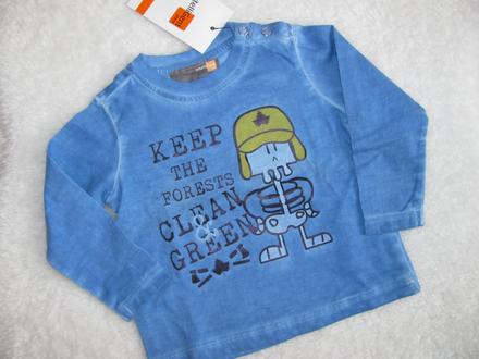 Bavlněné chlapecké tričko,opraný vzhled v.3-6 měs., 68