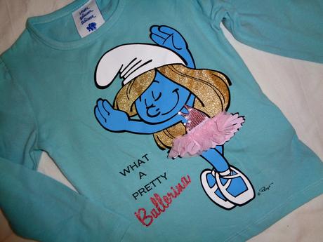 Kouzelné zelinkavé tričko se šmoulinkou baletkou, c&a,92