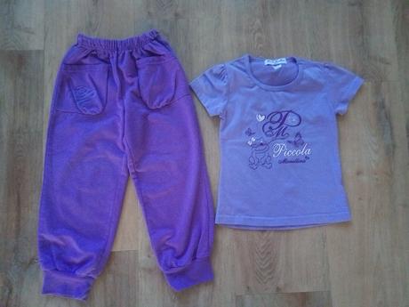 Komplet - tepláky a tričko, vel 104/110, 110