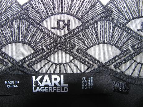 Hedvábný top s krajkou karl lagerfeld, 36