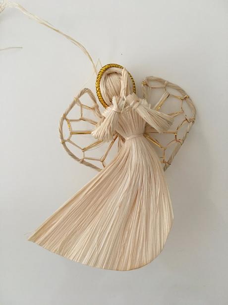 Slaměný andělíček na zavěšení, 