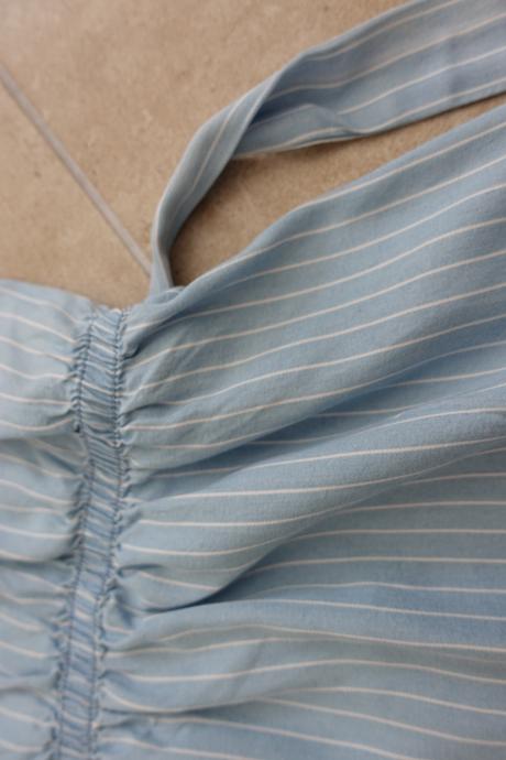 Svetle modre saty, carmen strip 146/152 yigga, yigga,146