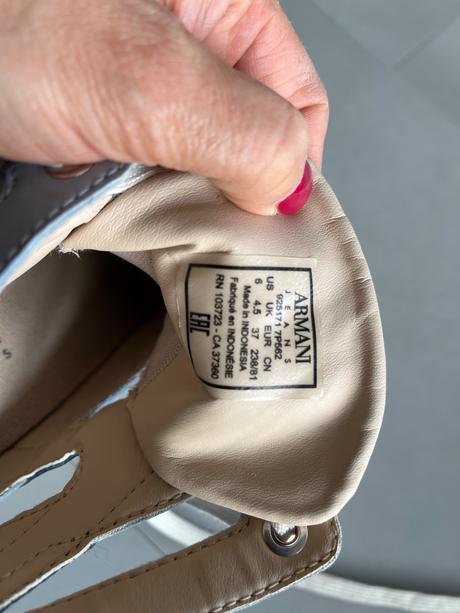 Armani jeans sexy sneakers modrá béžová 37 klínek, armani,37