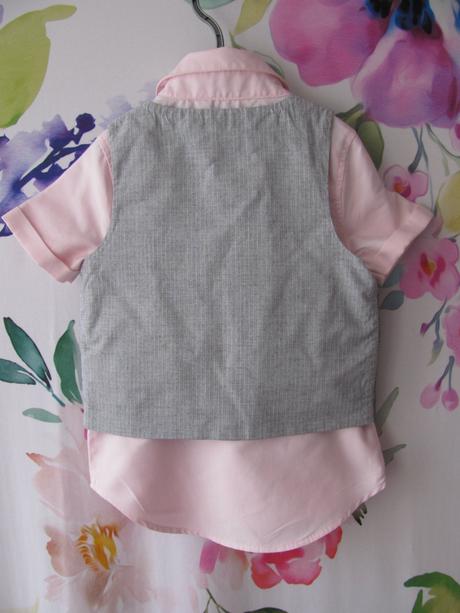 Společenská chlapecká souprava-vesta+košile, primark,92