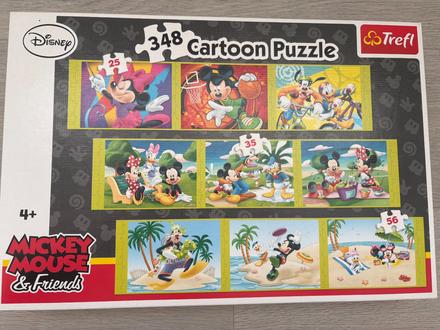 Trefl puzzle disney mickey mouse, 348 dílků, 9 ks,