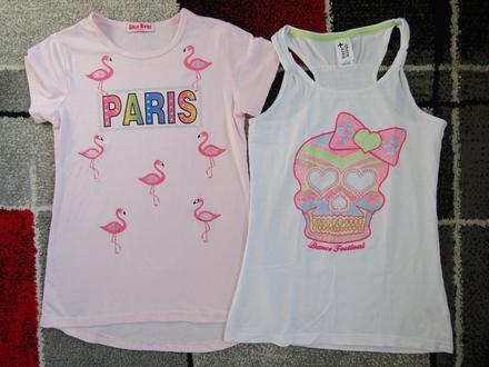 2 x tričko pro holku vel.146/152 zn. c & a, c&a,146
