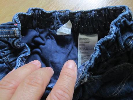 Podšité, zateplené srdíčkové džíny, rifle, h&m,92