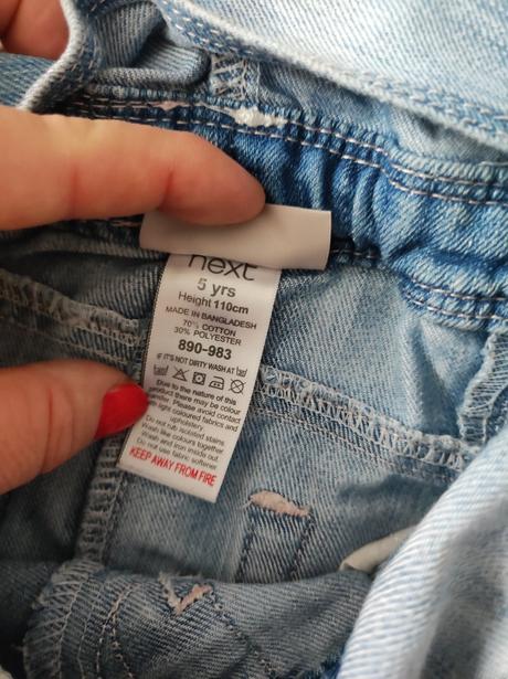 Džínová sukně s laclem, next,110